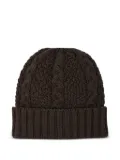 RAKKI cable-knit beanie hat - Brown