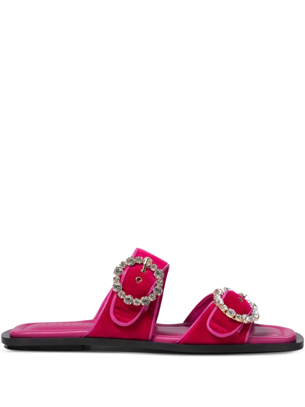 Amato Daniele Jewel-embellished Velvet Sandals In Pink