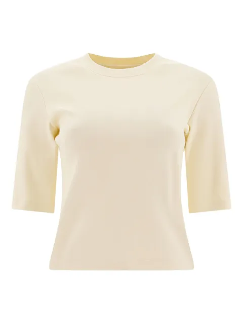 SANDBEIGE ribbed crew-neck top