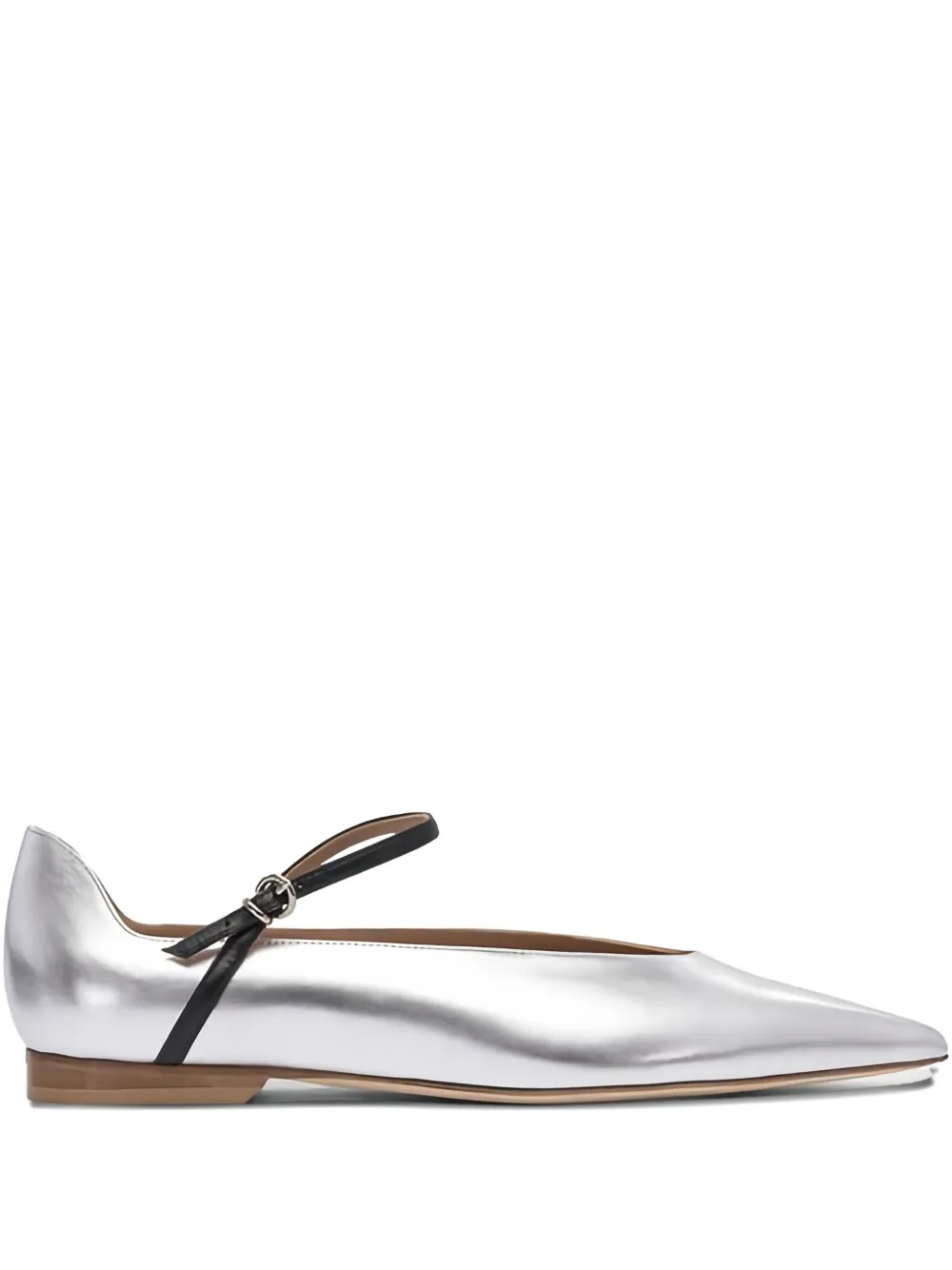 Lella Baldi Théa Pointed-toe Leather Flats