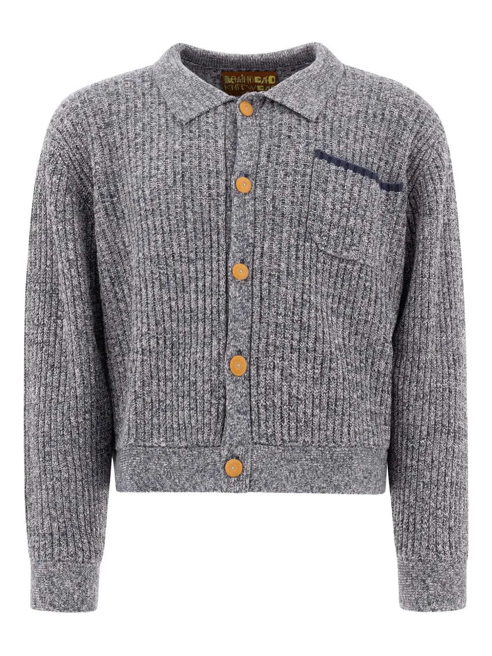 Brain Dead ribbed-knit button cardigan | Grey | Image 1