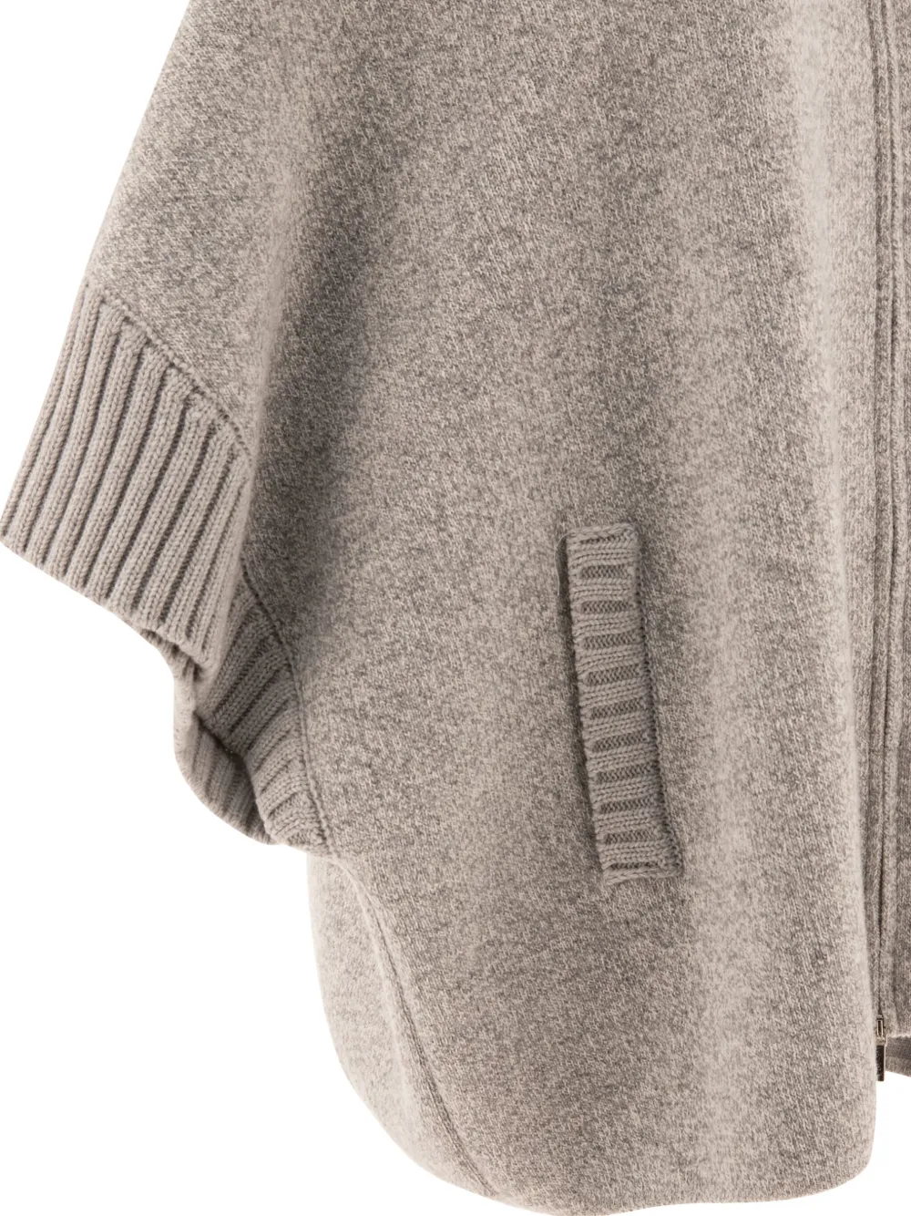Giovi Wool And Cashmere Poncho For Women In Gray