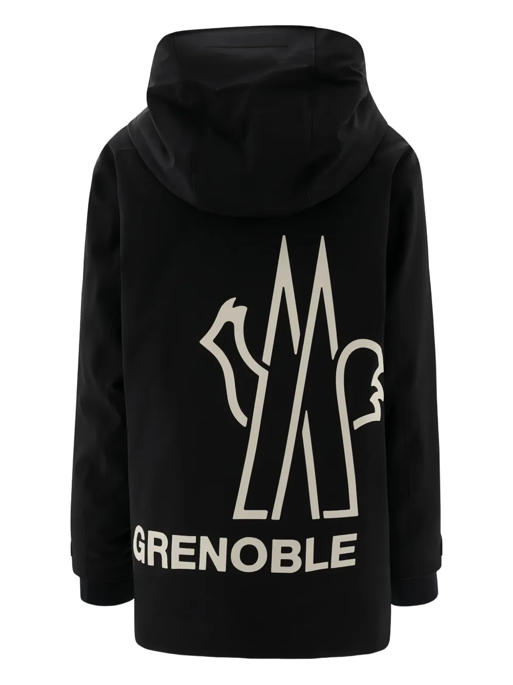 Moncler Enfant Grenoble logo-embroidered jacket Zwart