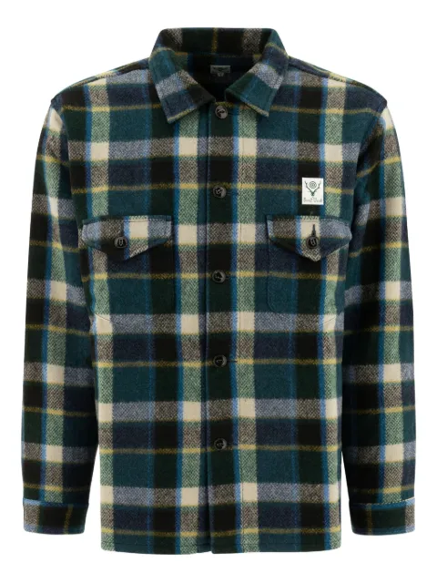SOUTH2 WEST8 plaid pocket shirt