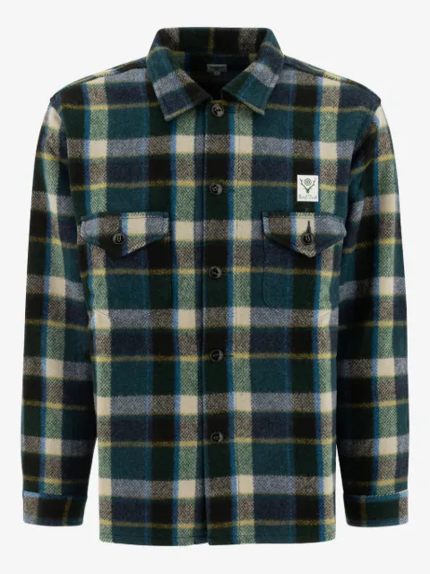 SOUTH2 WEST8 camisa con bolsillo y motivo de cuadros