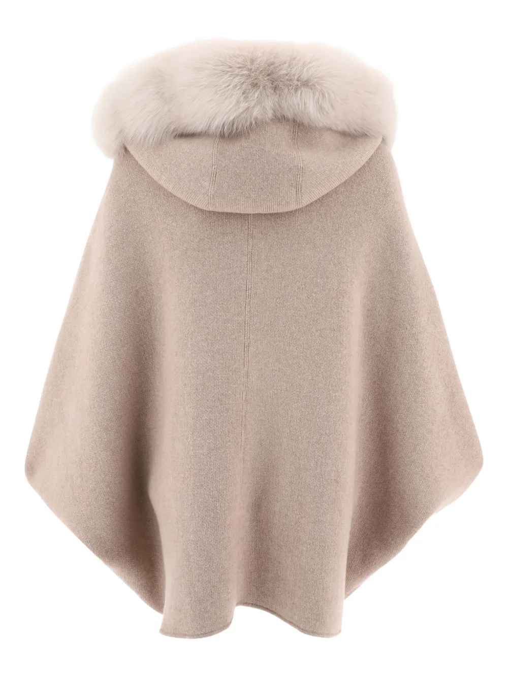 Giovi Fur-trimmed Cape In Neutral