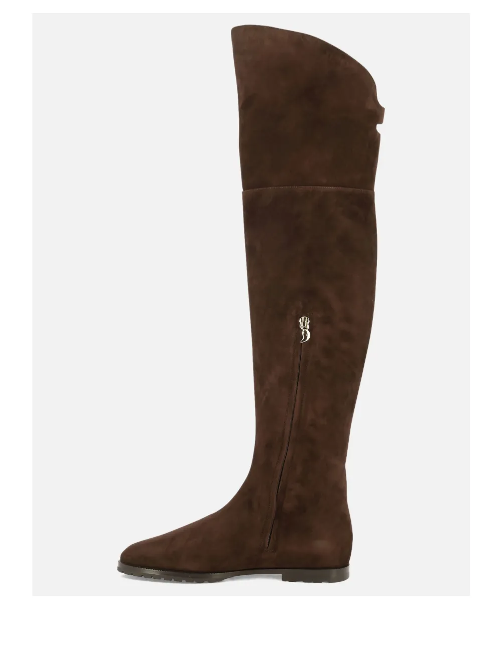Maison Skorpios Stefania Suede Over-the-knee Boots In Brown