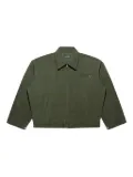 Mainless zip-up collared jacket - Green