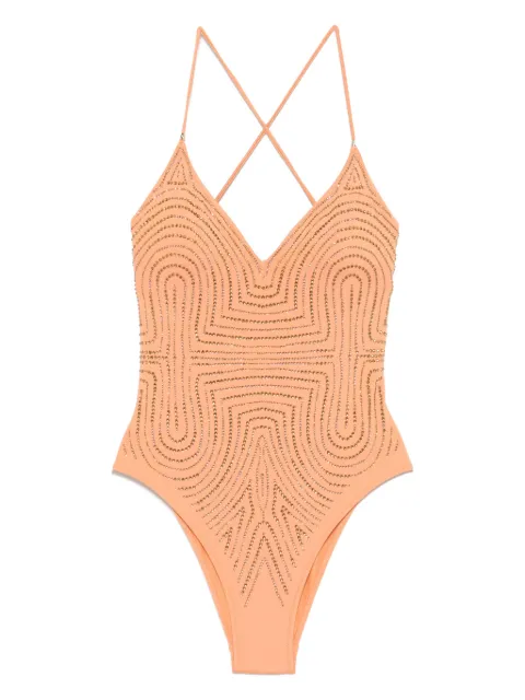 Pin Up Stars crystal-embellished swimsuit 