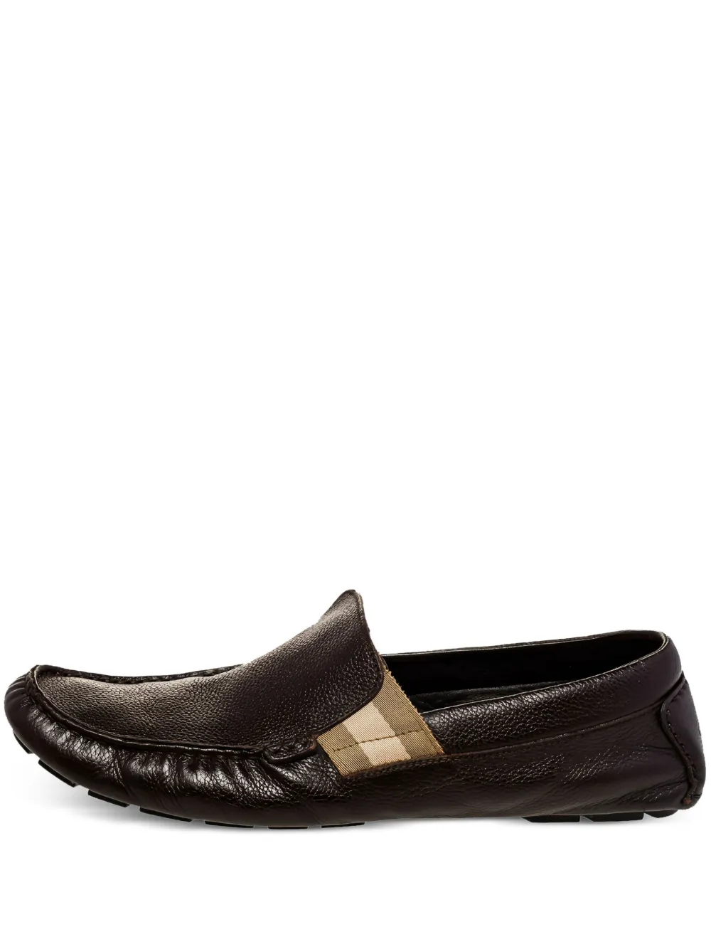 Gucci Pre-Owned stripe-detail leather loafers | Brown | Image 1