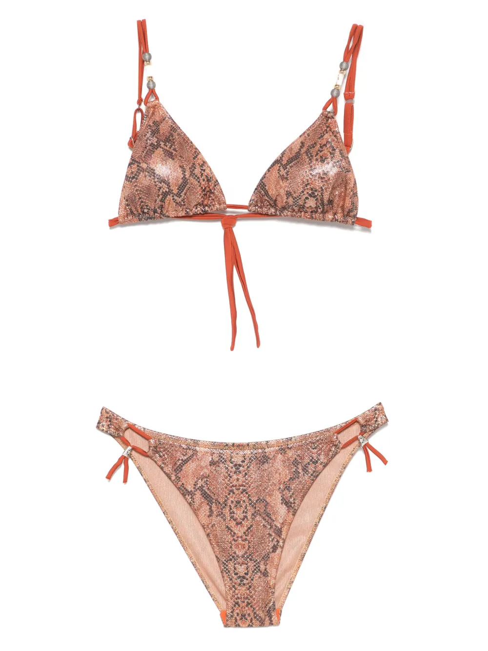 Pin Up Stars snake-print bikini | Brown | Image 1