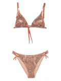 Pin Up Stars snake-print bikini - Brown