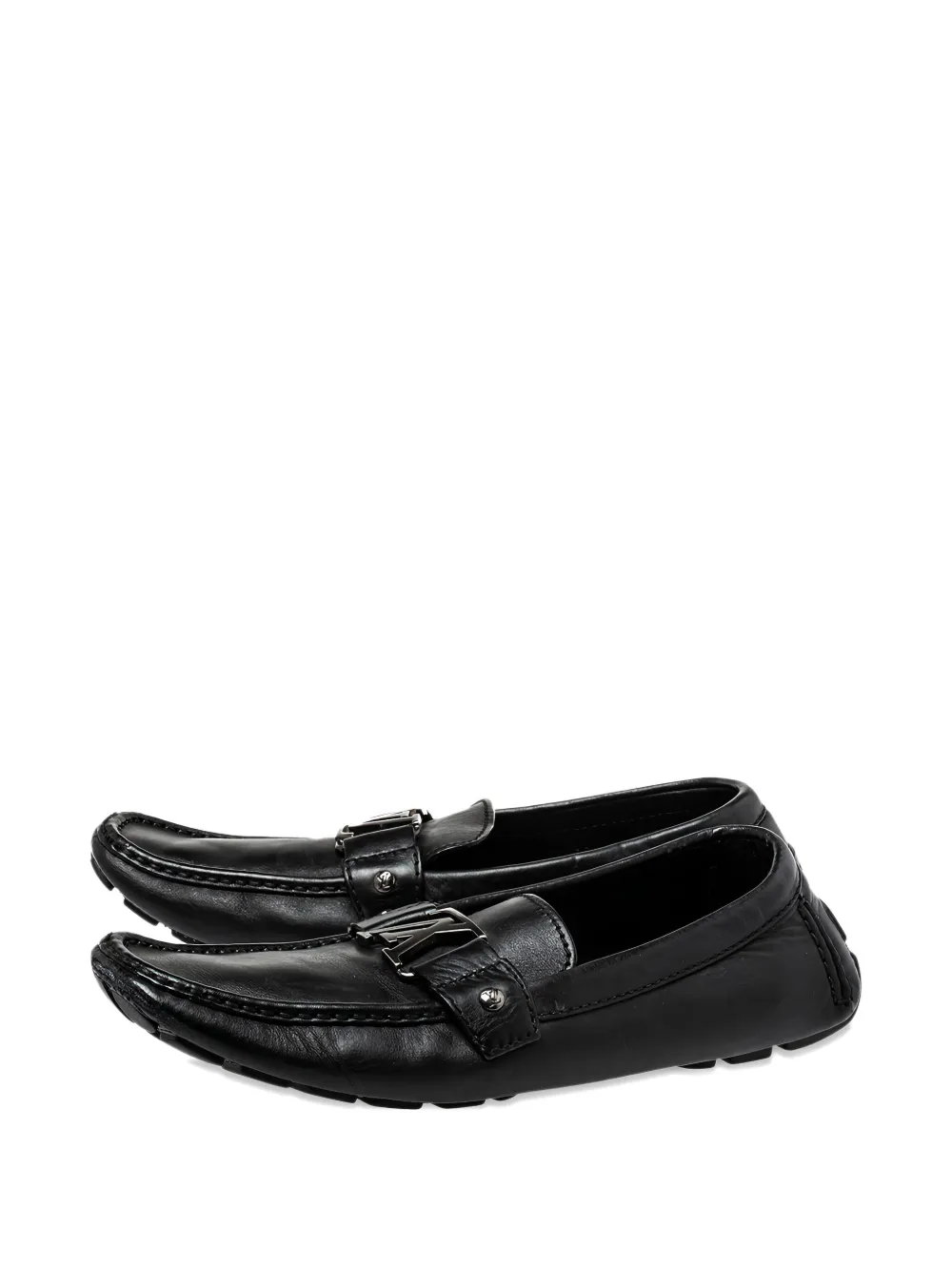 Pre-owned Louis Vuitton 2024 Lv-buckle Loafers In Black
