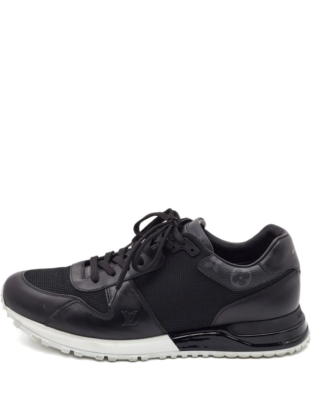 Louis Vuitton Pre-Owned Run Away leather sneakers | Black | Image 1