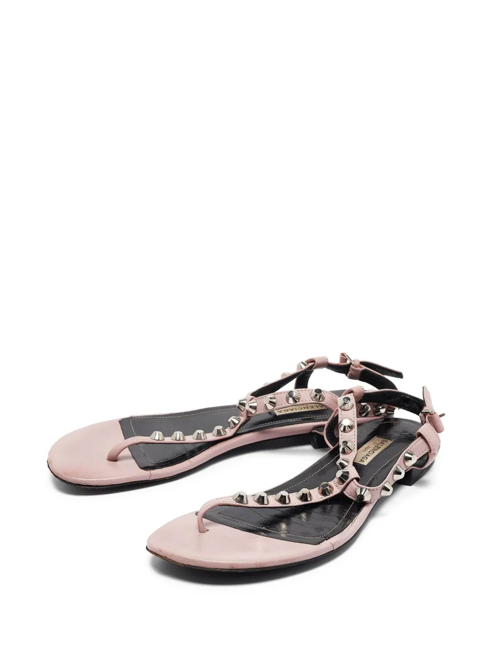 Balenciaga Pre-Owned studded leather sandals | Flat Sandals | Image 2
