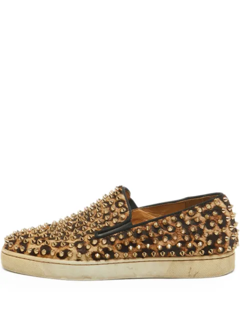 Christian Louboutin Pre-Owned leopard-print sneakers