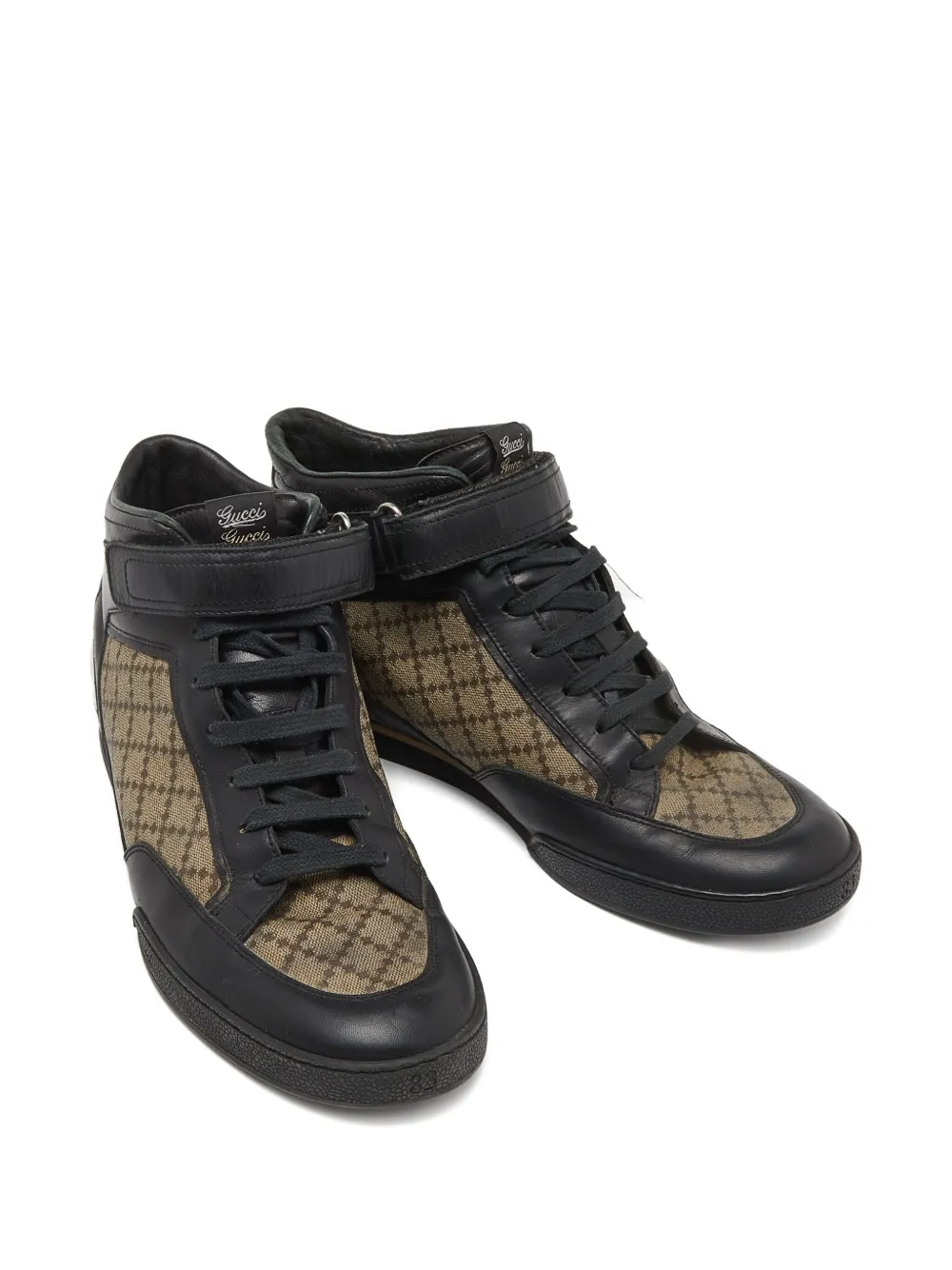 Gucci Pre-Owned leather pattern high-top sneakers | Hi-Tops | Image 2