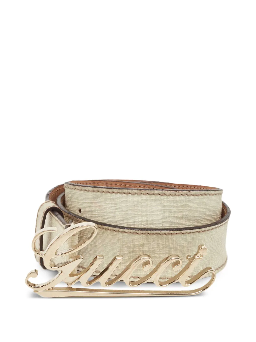 Gucci Pre-Owned GG Supreme Logo belt | White | Image 1