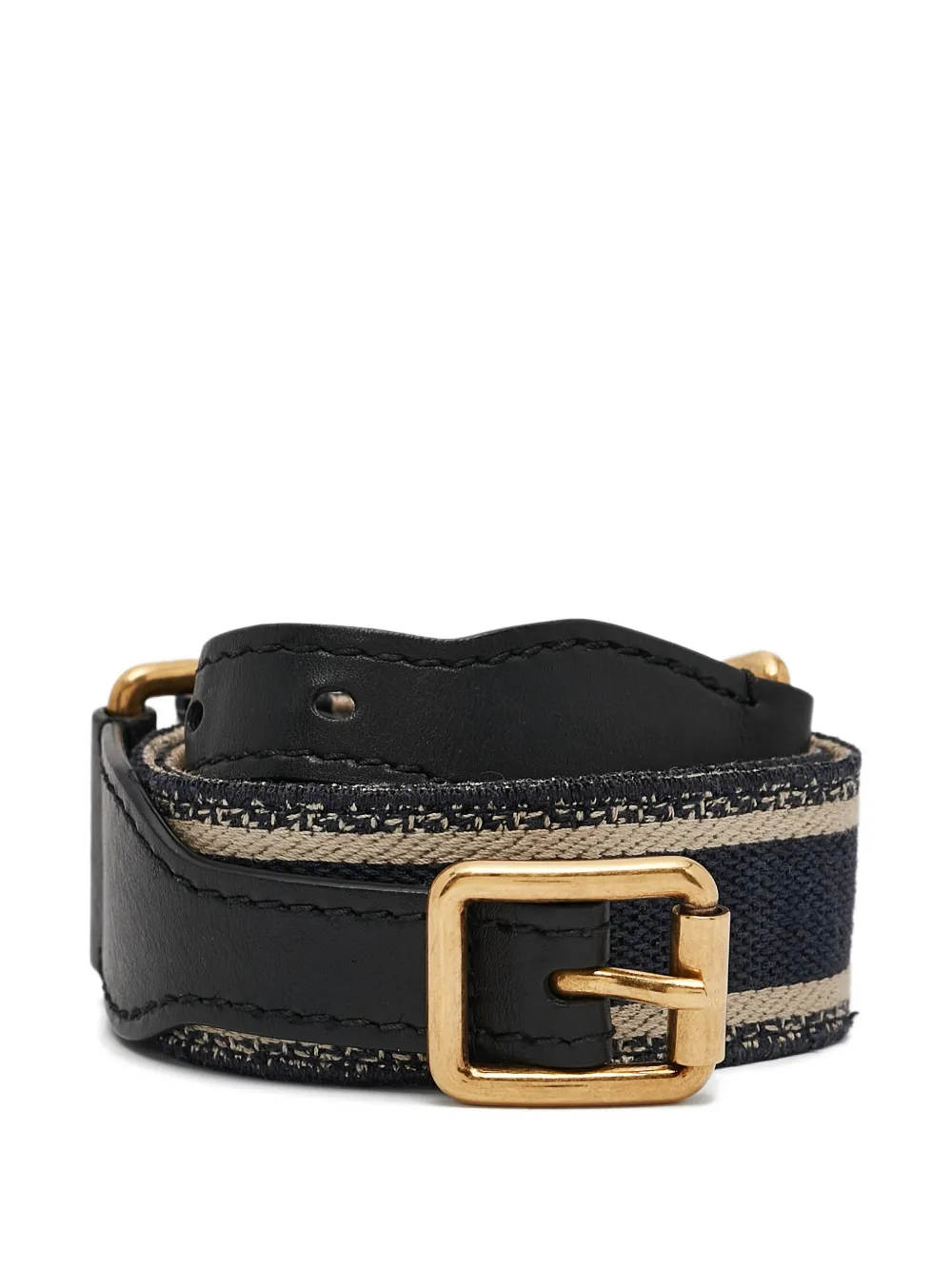 Christian Dior Pre-Owned striped belt | Blue | Image 1