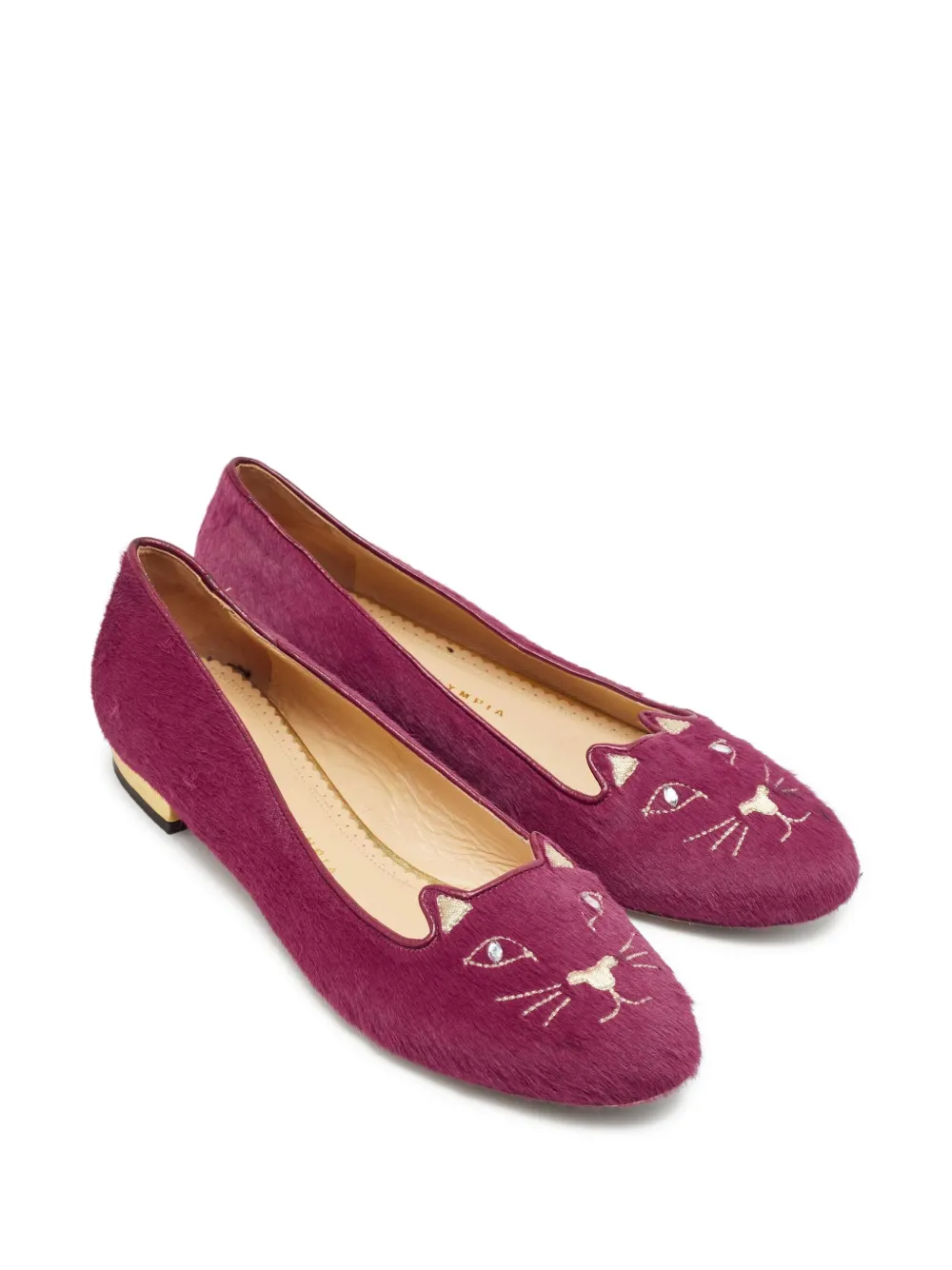 Charlotte Olympia Pre-owned Kitty platte pumps - Roze