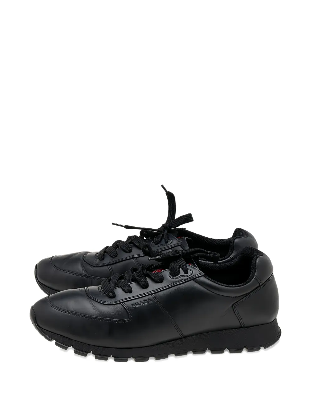 Prada Pre-Owned leather logo sneakers | Low-Tops | Image 2