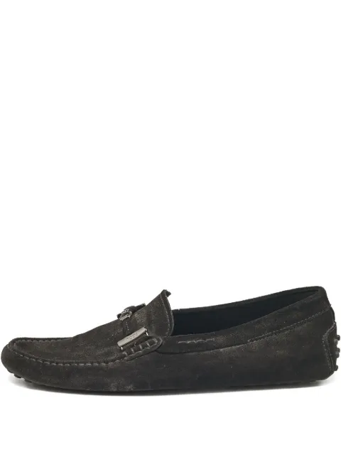 Tod's Vintage suede buckle loafers