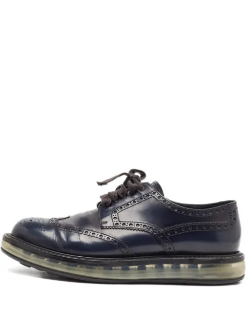 Prada Pre-Owned leather lace-up Derby shoes