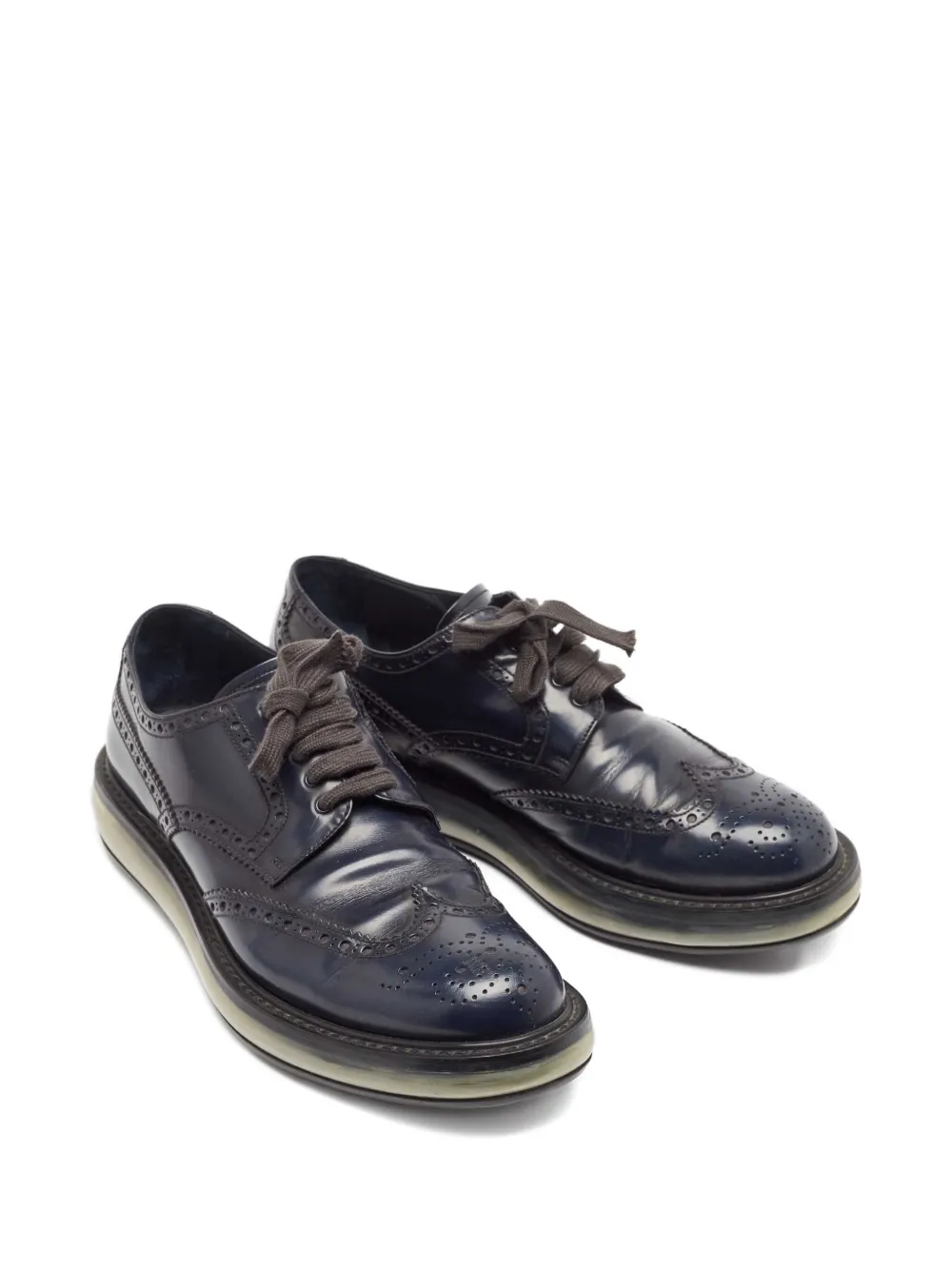 Prada Pre-Owned leather lace-up Derby shoes | Image 2