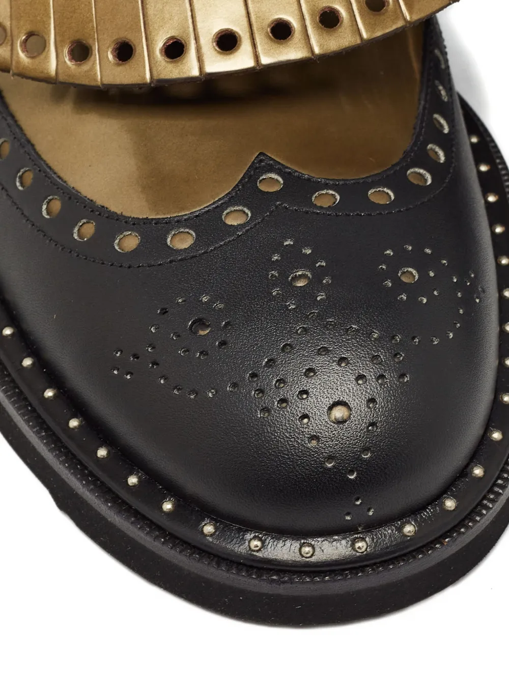 Pre-owned Dolce & Gabbana 2024 Fringe Brogue Shoes In Black