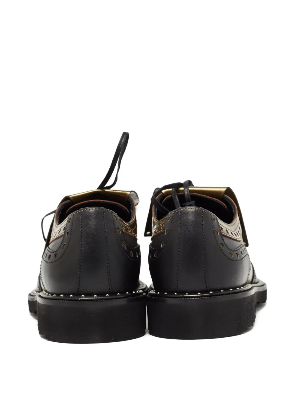 Pre-owned Dolce & Gabbana 2024 Fringe Brogue Shoes In Black