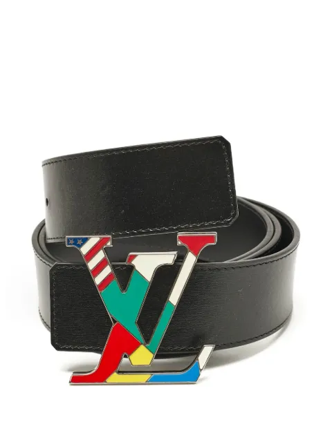 Louis Vuitton Pre-Owned Flags leather belt