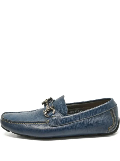 Ferragamo Pre-Owned Gancini-buckle leather loafers