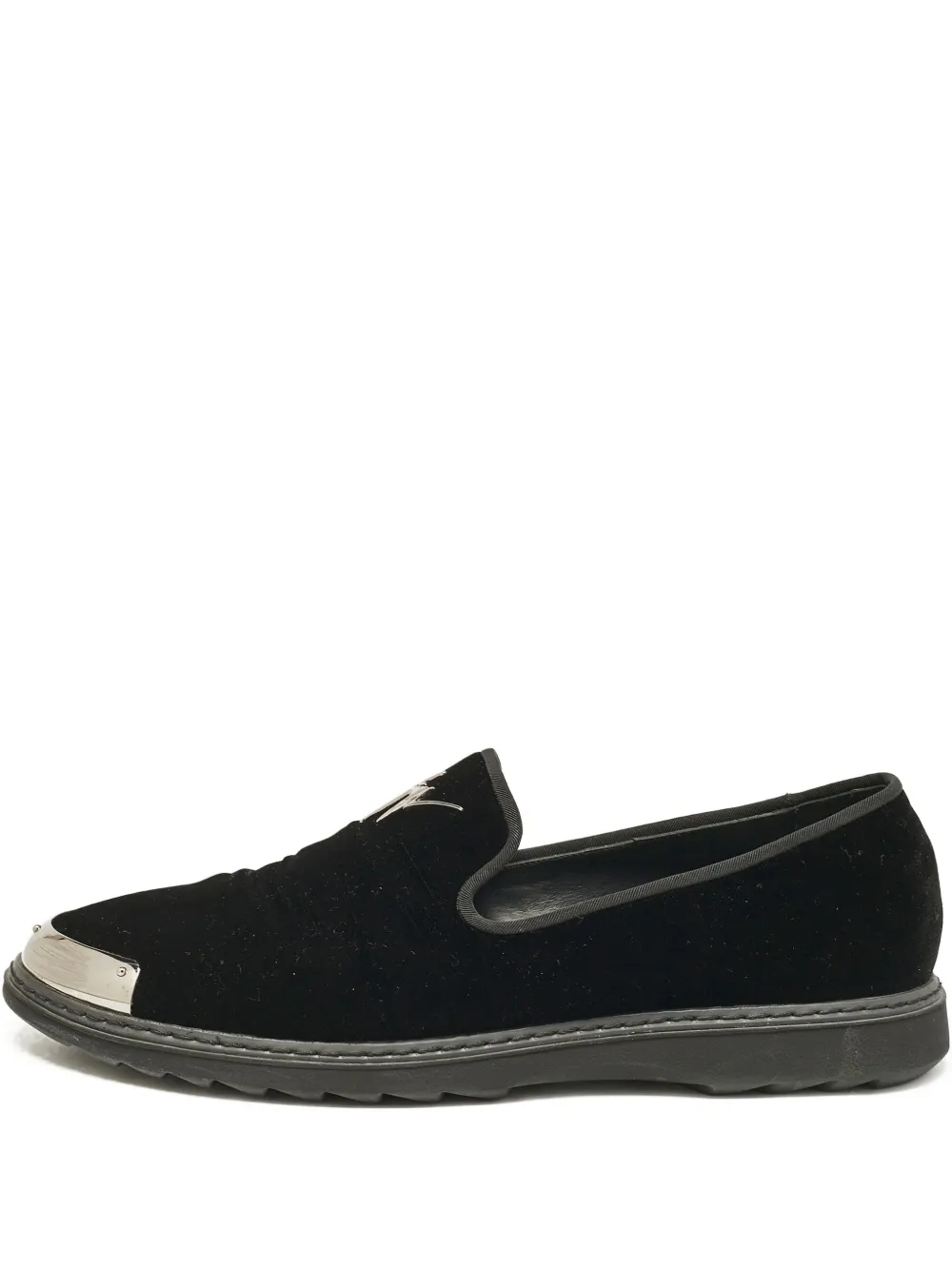 Giuseppe Zanotti Vintage metallic-capped slip-on shoes | Black | Image 1