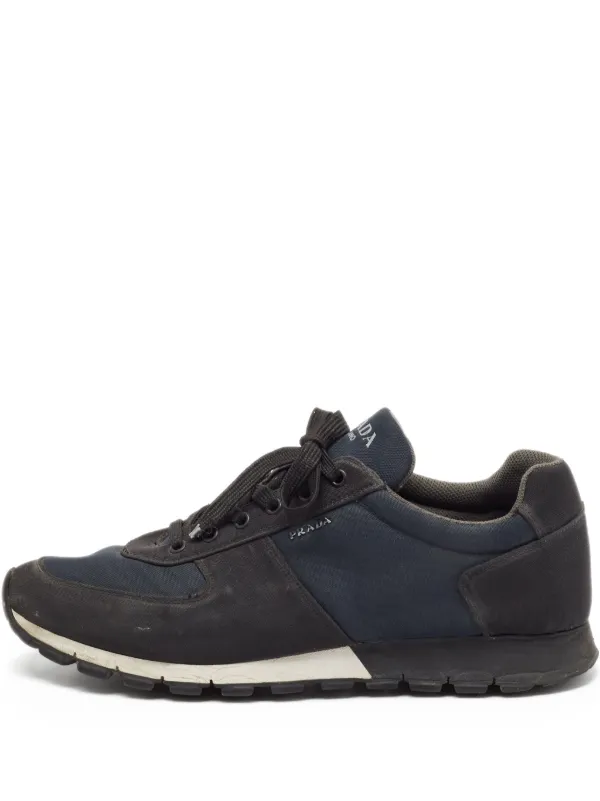 Prada Pre-Owned Canvas low-top Sneakers Black FARFETCH ID
