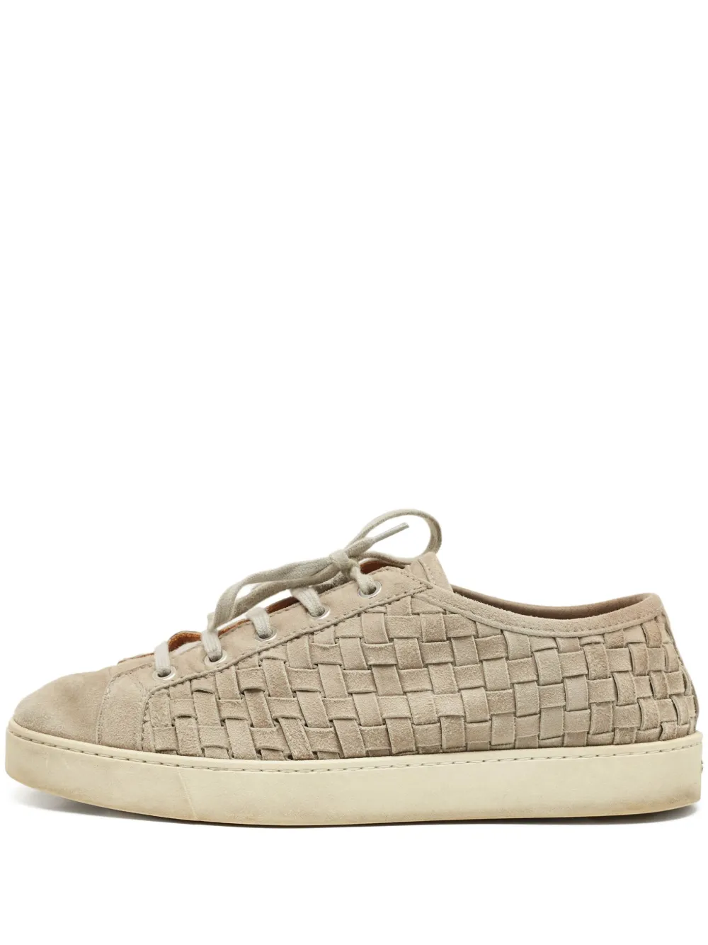 Santoni baskets pre-owned à lacets | tons neutres | Image 1