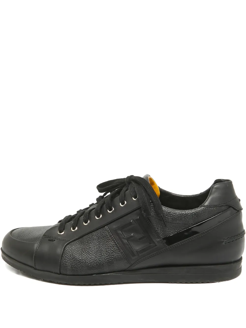 Fendi Pre-Owned leather sneakers | Black | Image 1