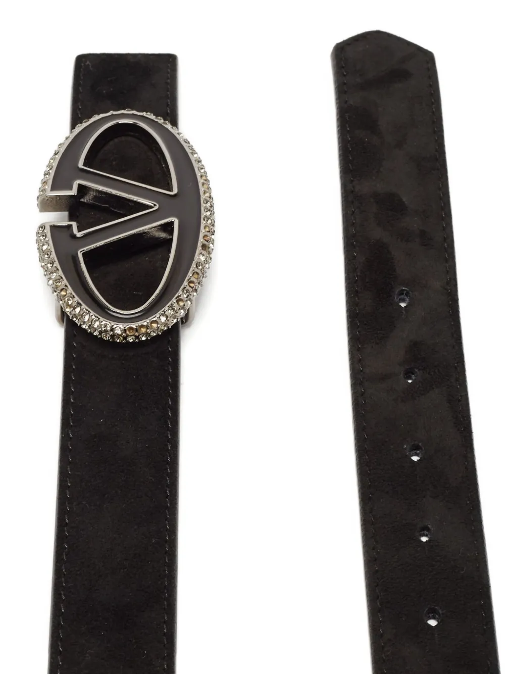 Valentino Garavani Pre-Owned VLogo suede buckle belt | Image 2