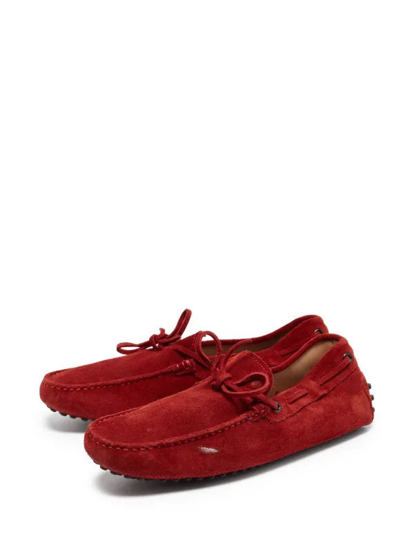TOD'S レッド スエード ローファー Tod's Vintage スエード ローファー | レッド | FARFETCH JP