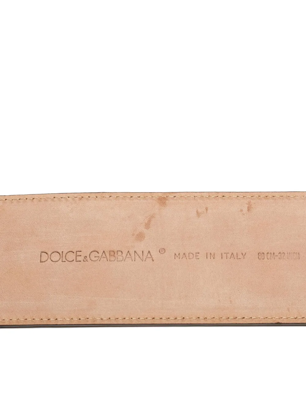 Pre-owned Dolce & Gabbana Leopard-print Belt In Brown