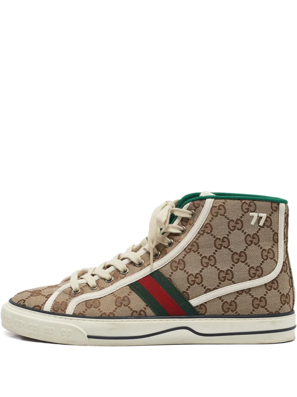 Gucci Pre-Owned monogram-pattern sneakers | Neutrals | Image 1