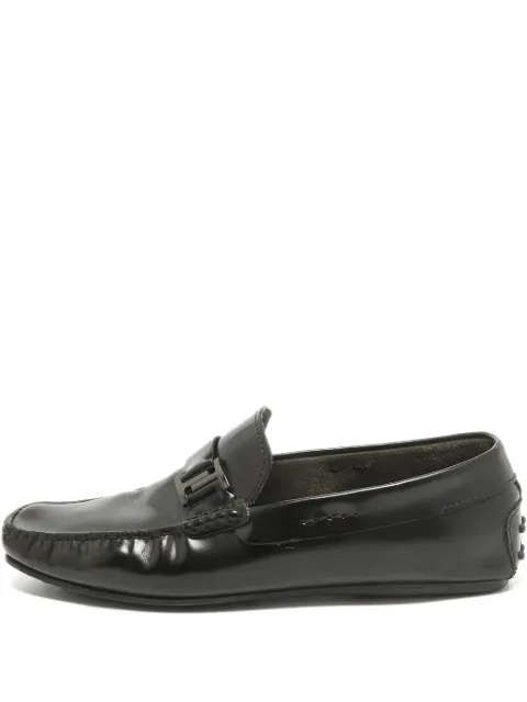 Tod's Vintage buckle-embellished leather loafers
