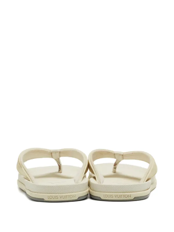 Louis Vuitton Pre-Owned ダミエ レザーサンダル | ホワイト | FARFETCH JP
