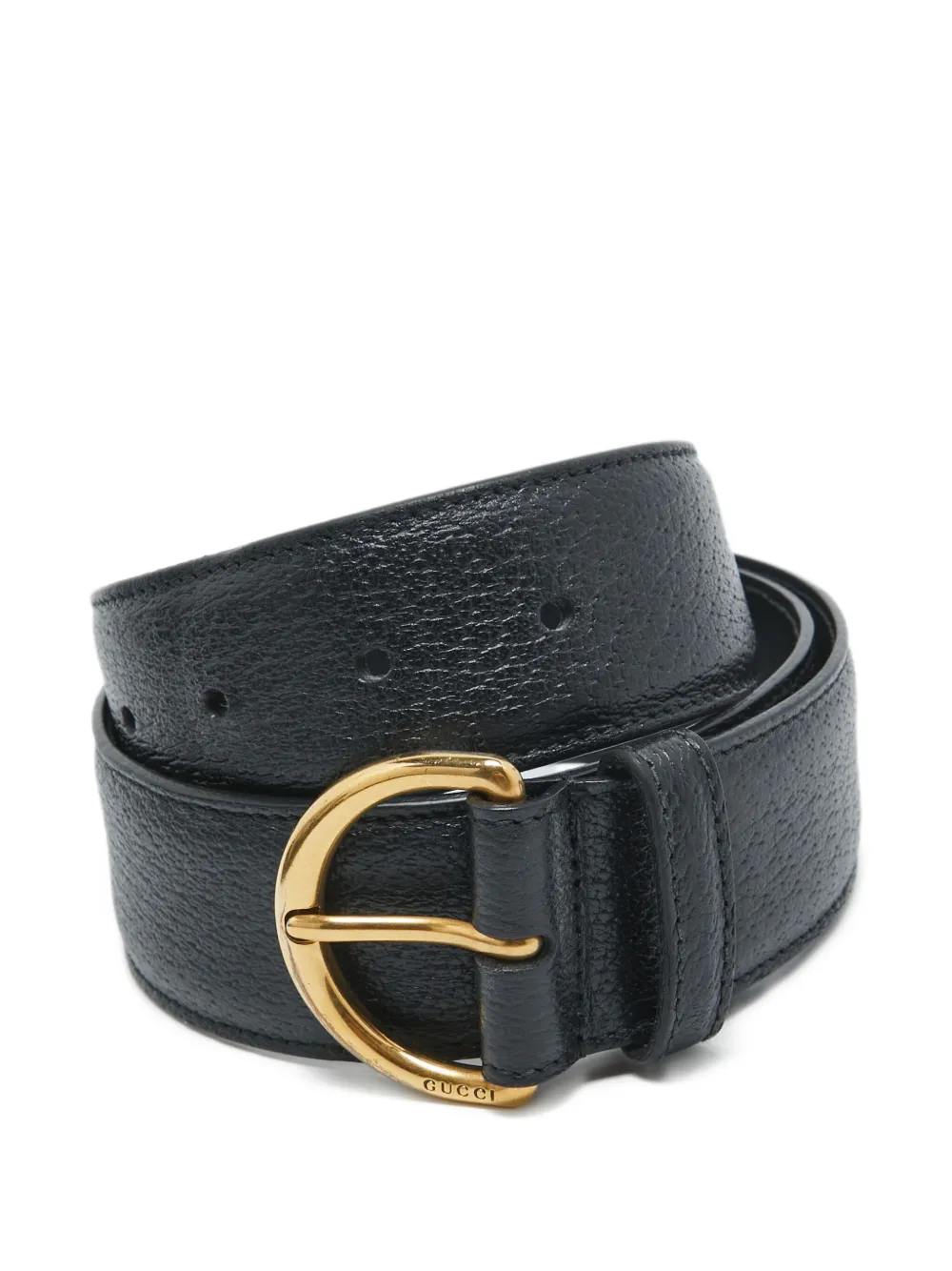Pre-owned Gucci Textured Leather Belt