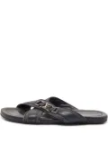 Louis Vuitton Pre-Owned logo-plaque sandals - Blue
