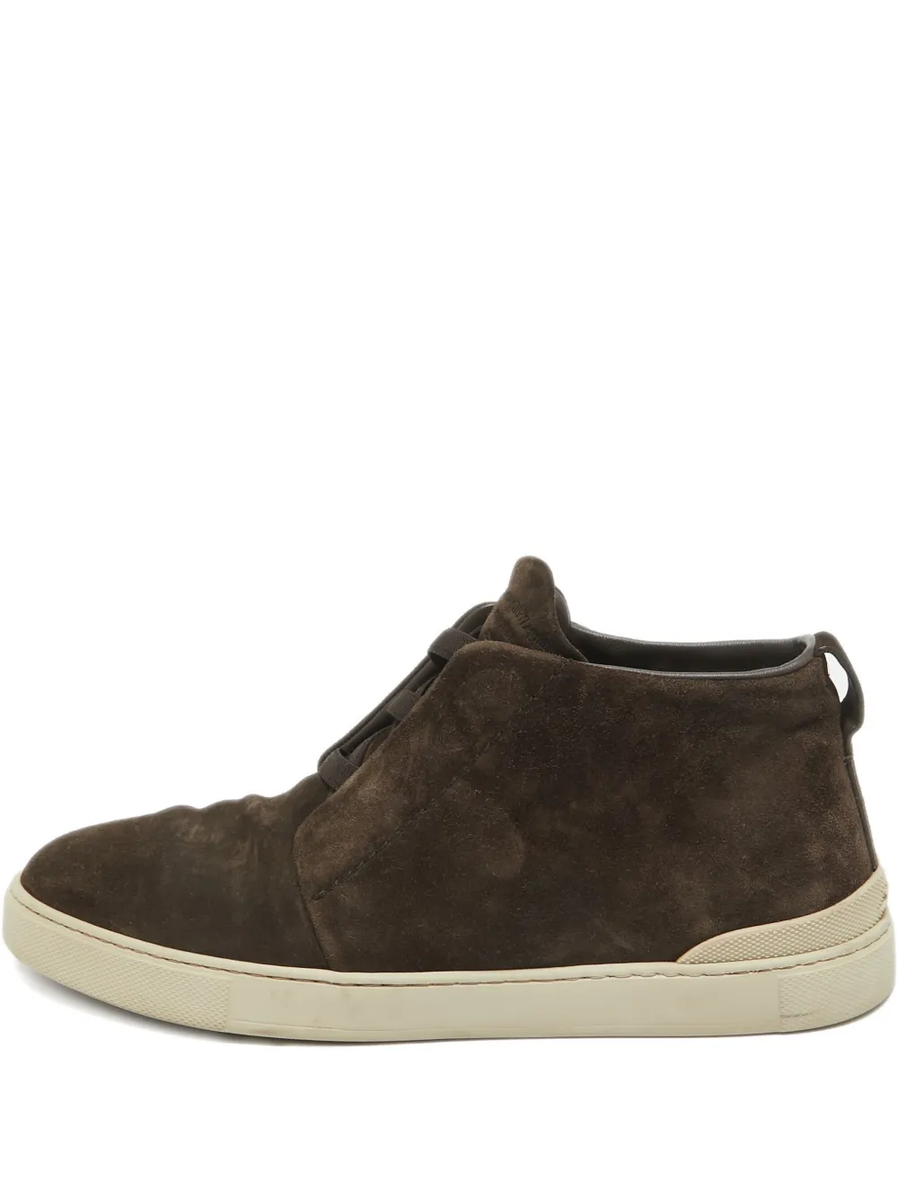 suede round-toe sneakers