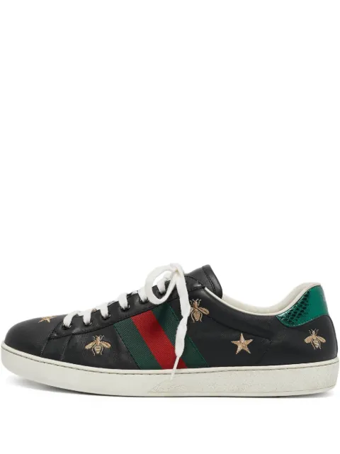 Gucci Pre-Owned Ace Web-stripe sneakers
