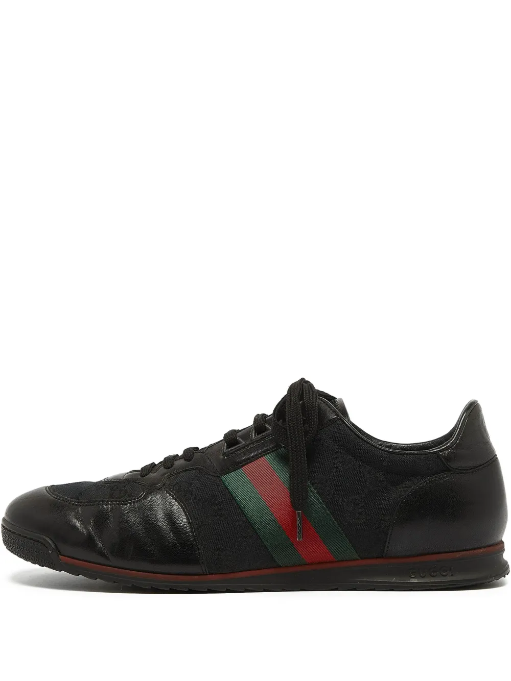 Gucci Pre-Owned leather sneakers | Black | Image 1