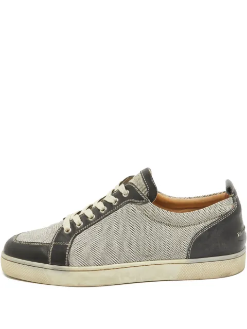 Christian Louboutin Pre-Owned leather-trim sneakers