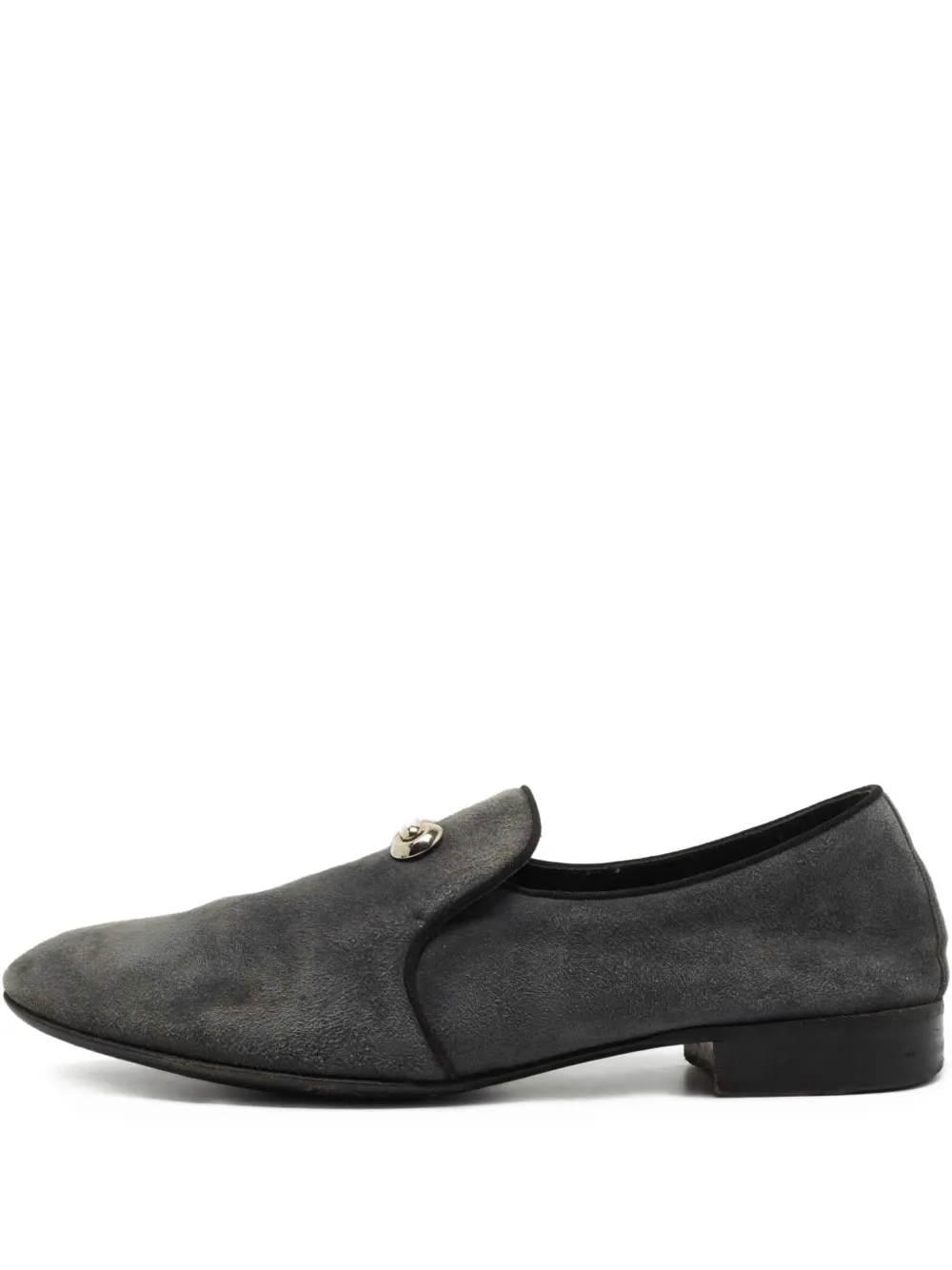 Giuseppe Zanotti pre-owned suede slip-on loafers | Grey | Image 1