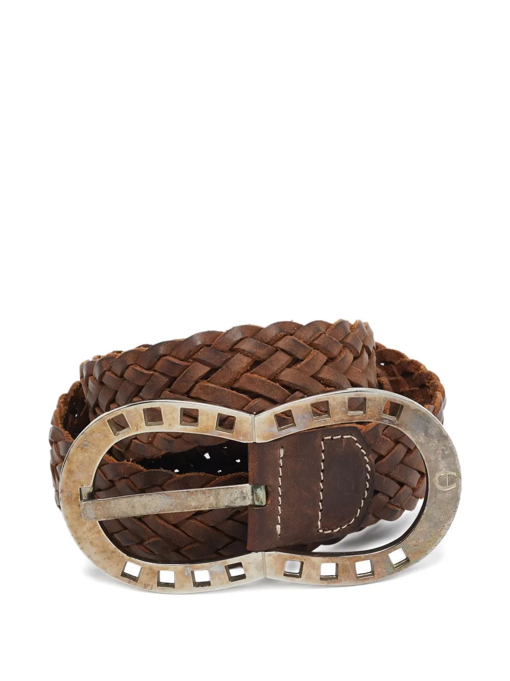 Pre-owned Aigner Vintage  Braided Leather Belt